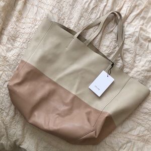 Celine two tone cabas tote